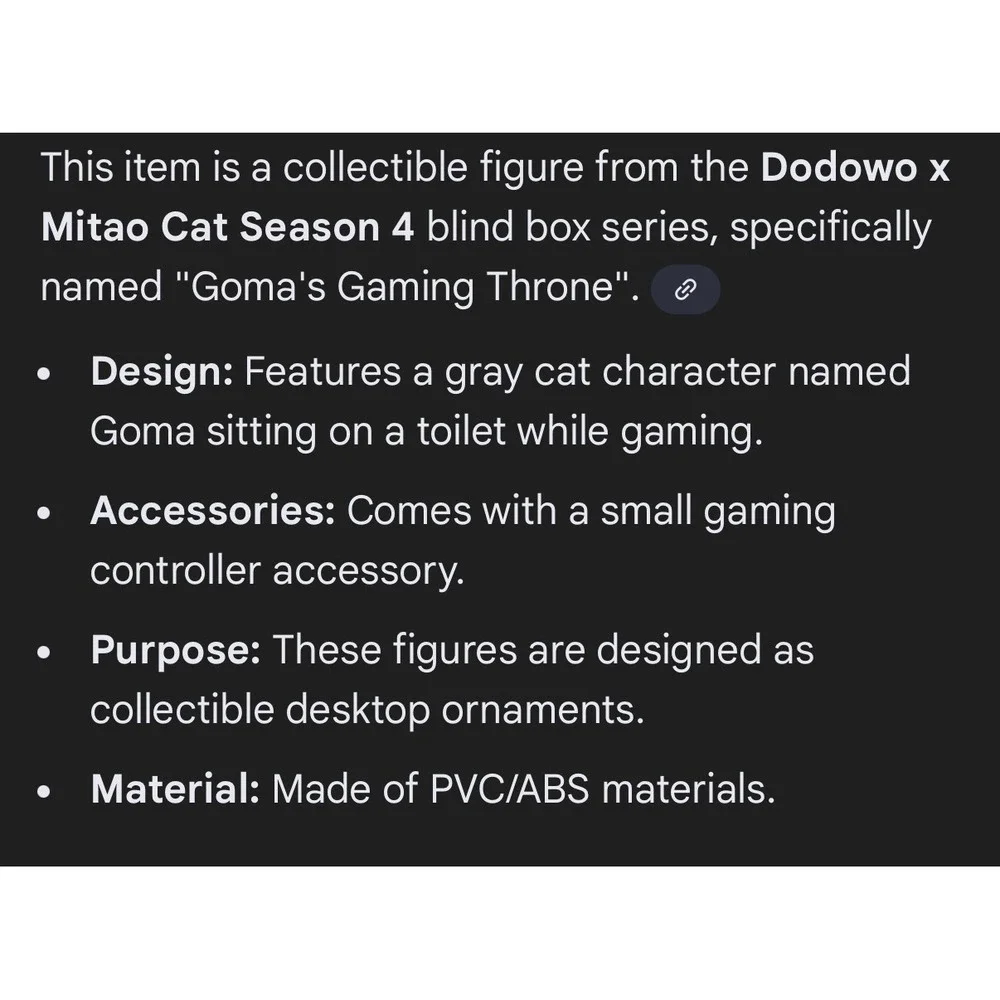 DODOWO X MITAO CAT SEASON 4 -‎ GOMA'S GAMING THRONE (TOILET)